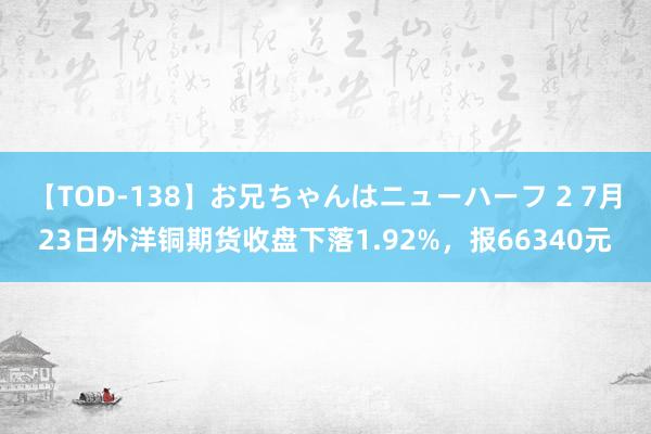 【TOD-138】お兄ちゃんはニューハーフ 2 7月23日外洋铜期货收盘下落1.92%，报66340元