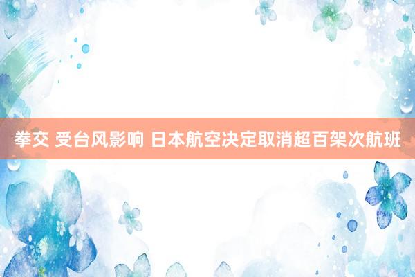 拳交 受台风影响 日本航空决定取消超百架次航班